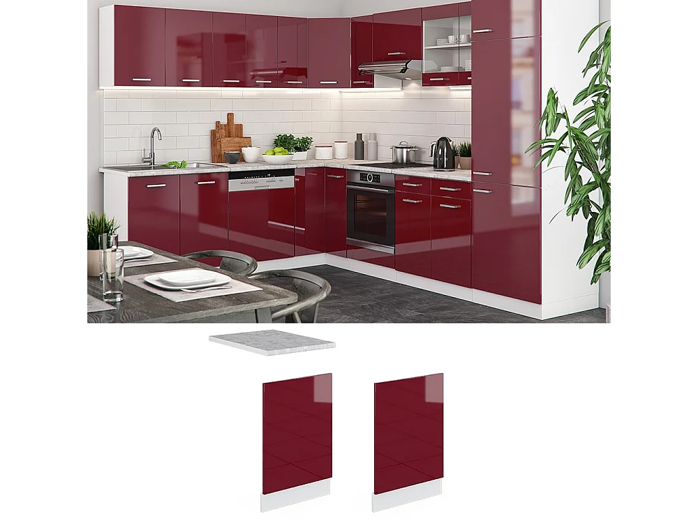 Frontblende rot hochglanz 45x1.6x57.2 r-line