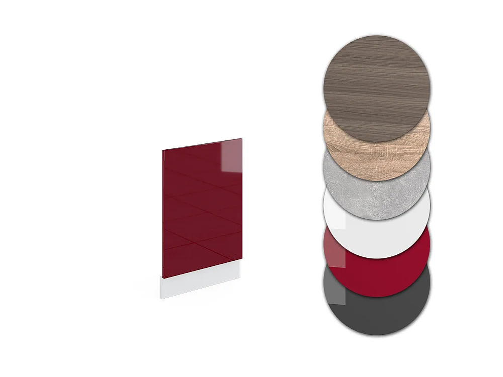 Frontblende rot hochglanz 45x1.6x57.2 r-line