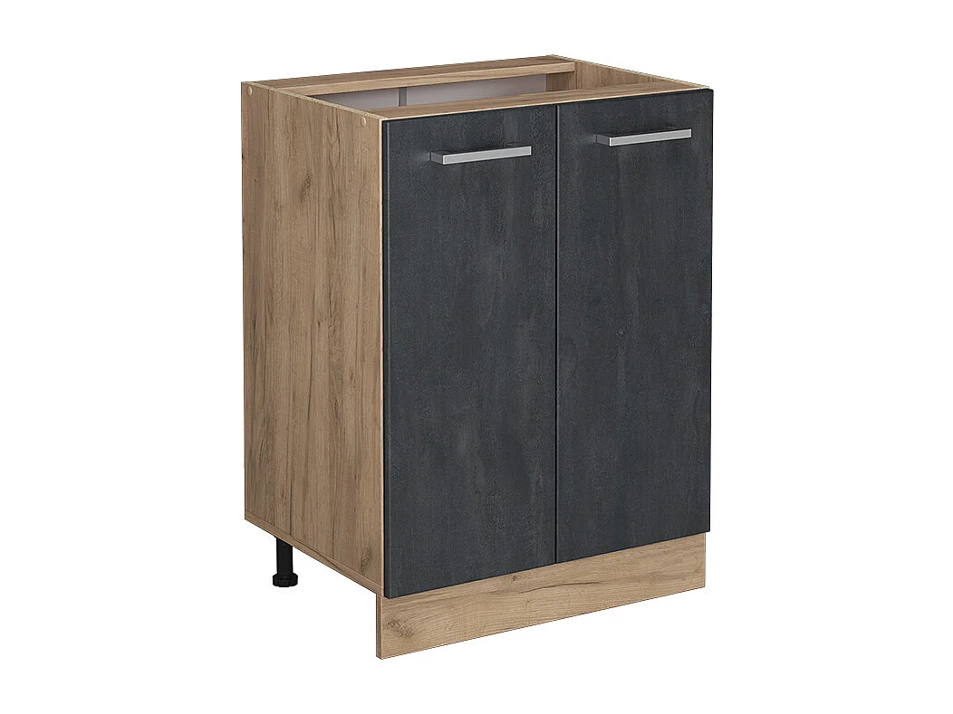 Mueble bajo de cocina hormigón negro 60x46x81.6 r-line