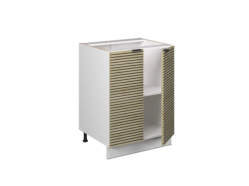 Meuble bas de cuisine panneau en chêne 60x51.6x82 fame-line