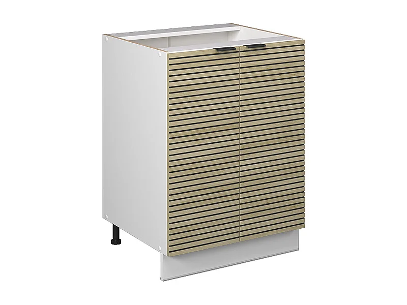 Meuble bas de cuisine panneau en chêne 60x51.6x82 fame-line