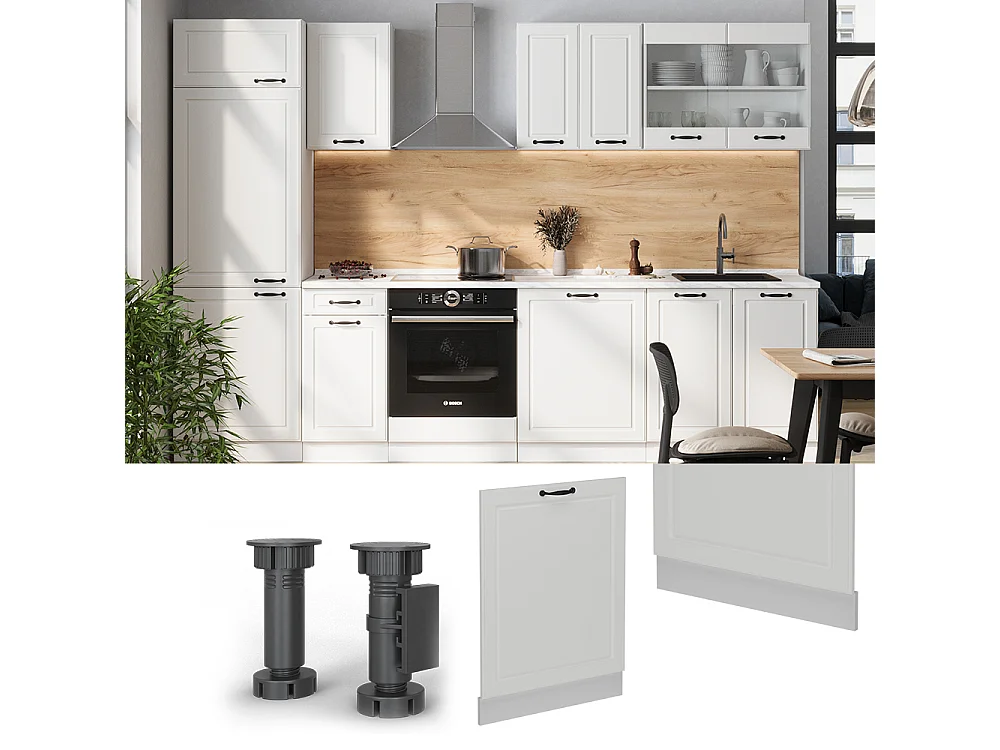 Panel frontal del lavavajillas blanco casa de campo 60x1.6x81.8 r-line