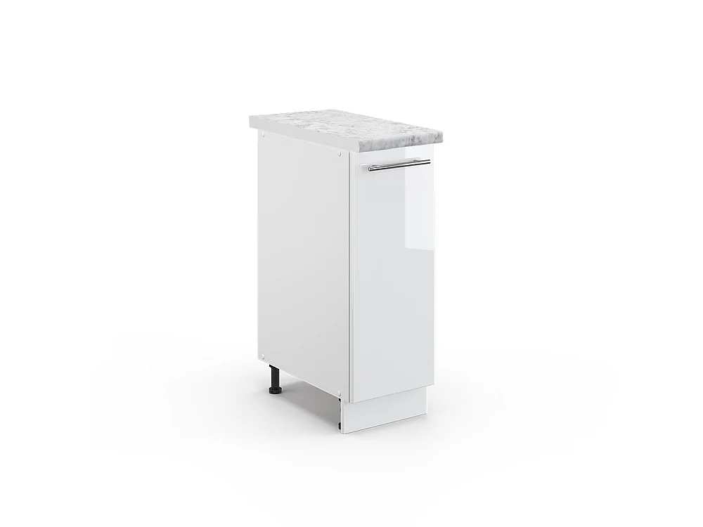 Meuble de cuisine blanc haute brillance 30x60x82 fame-line