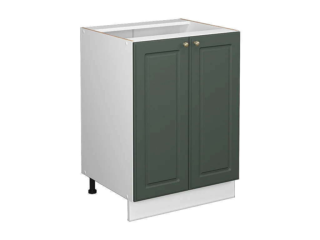 Mueble bajo de cocina verde dorado casa de campo 60x51.6x82 fame-line