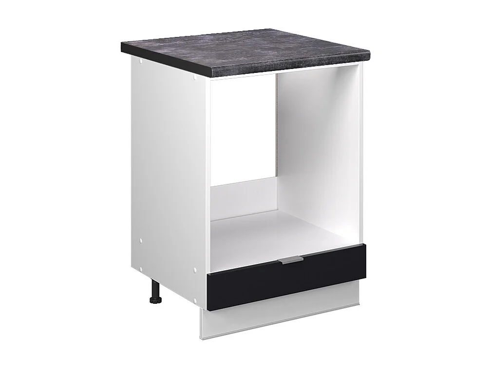 Meuble pour four noir rayé 60x60x82 fame-line