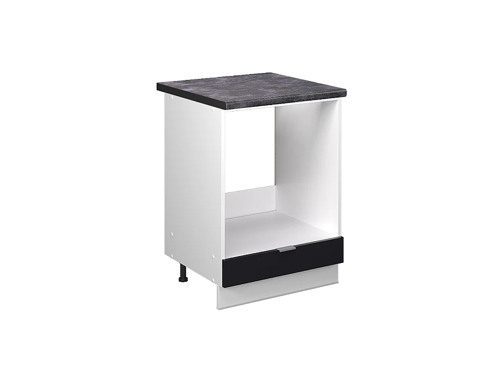 Meuble pour four noir rayé 60x60x82 fame-line