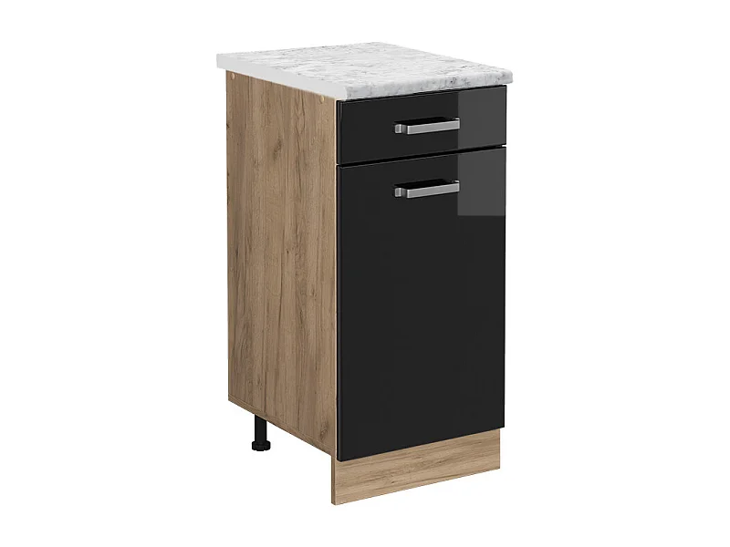Küchenunterschrank schwarz hochglanz 40x60x81.6 r-line