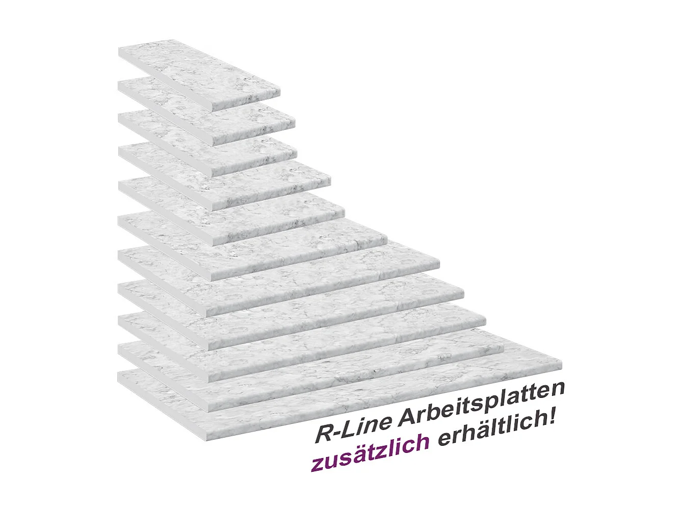 Encimera de cocina blanco/mármol 114x60x2.8 r-line