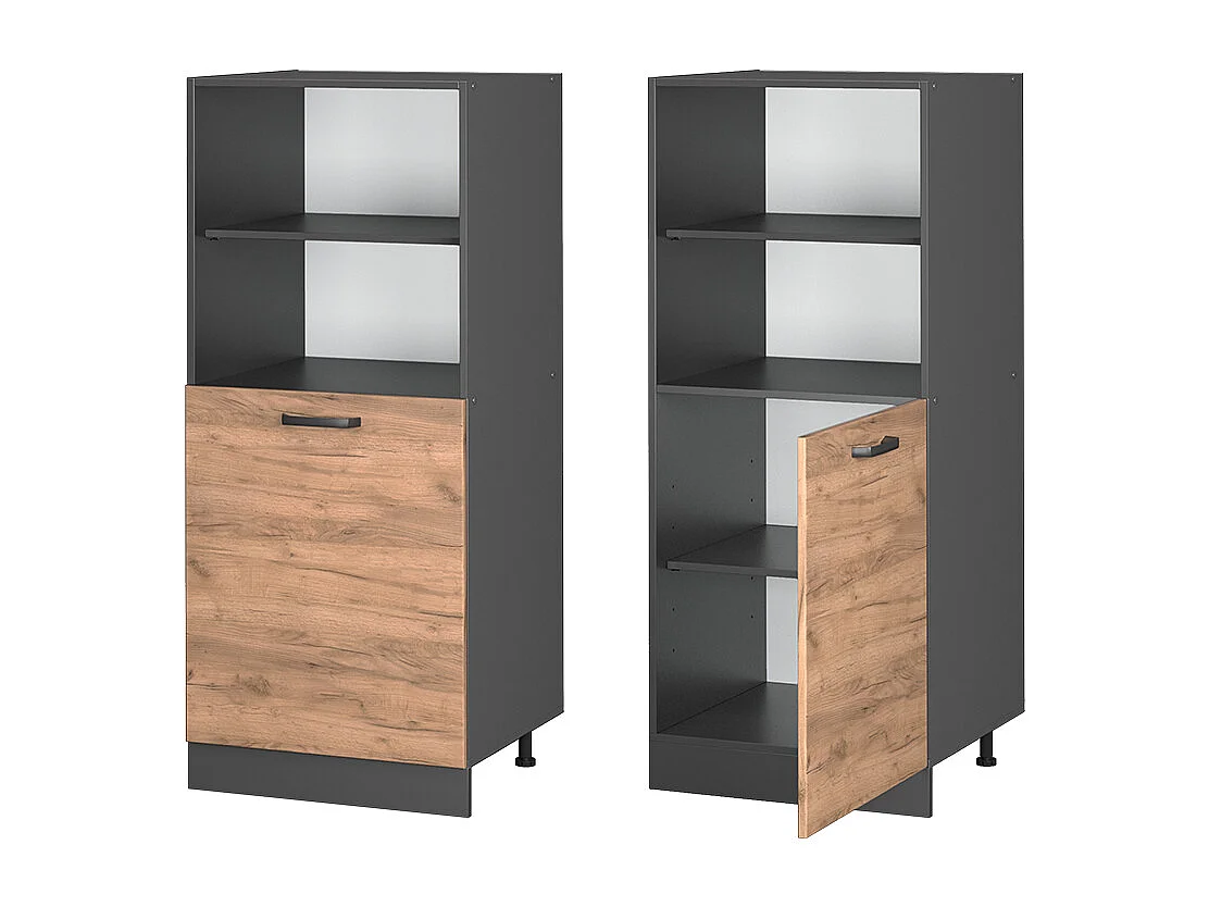 Meuble pour four chêne de force doré 60x57x143 r-line