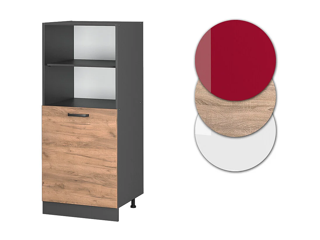 Meuble pour four chêne de force doré 60x57x143 r-line