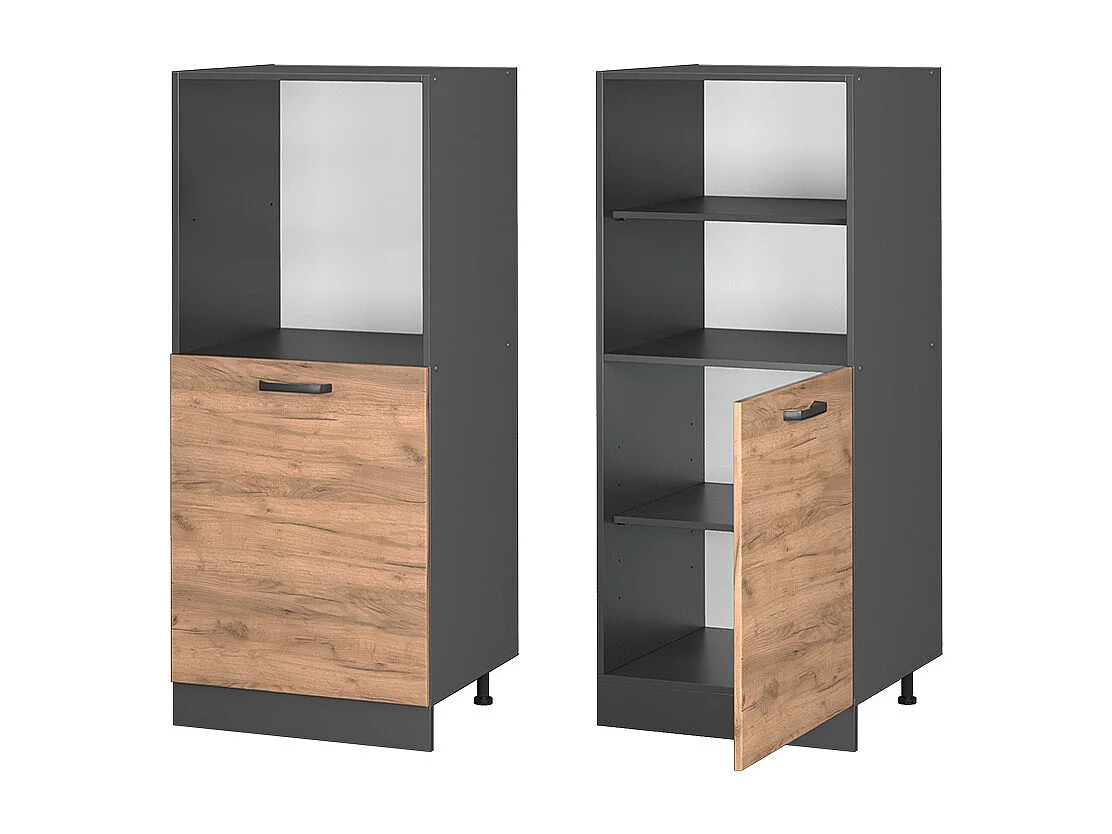 Meuble pour four chêne de force doré 60x57x143 r-line