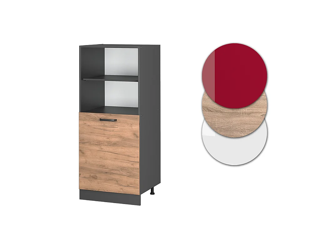 Meuble pour four chêne de force doré 60x57x143 r-line