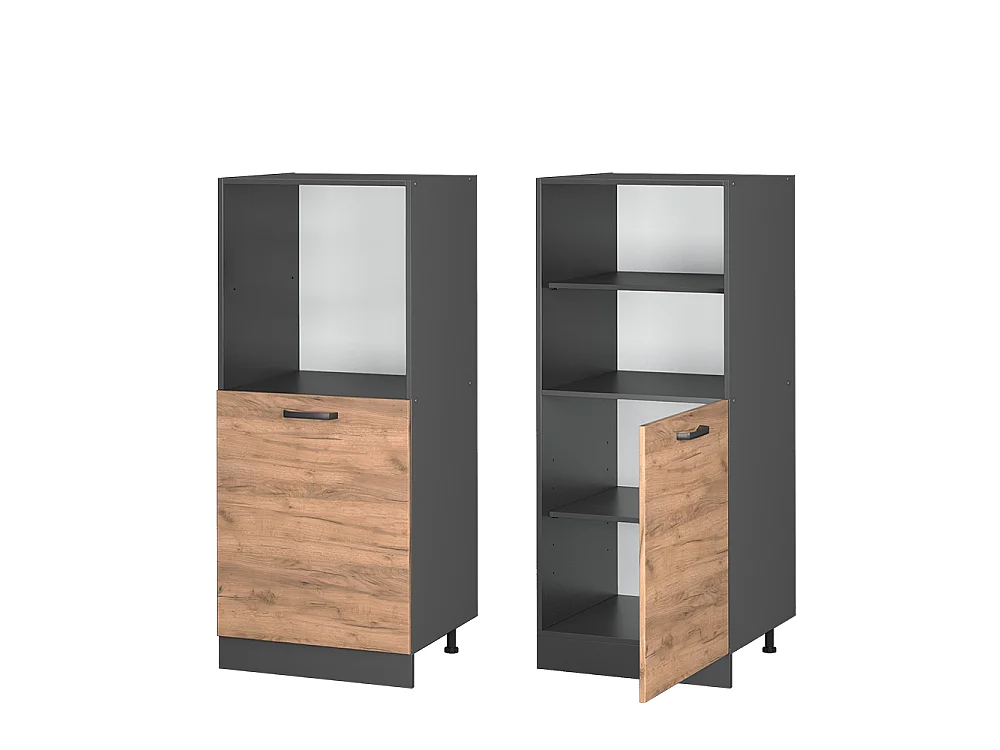 Meuble pour four chêne de force doré 60x57x143 r-line