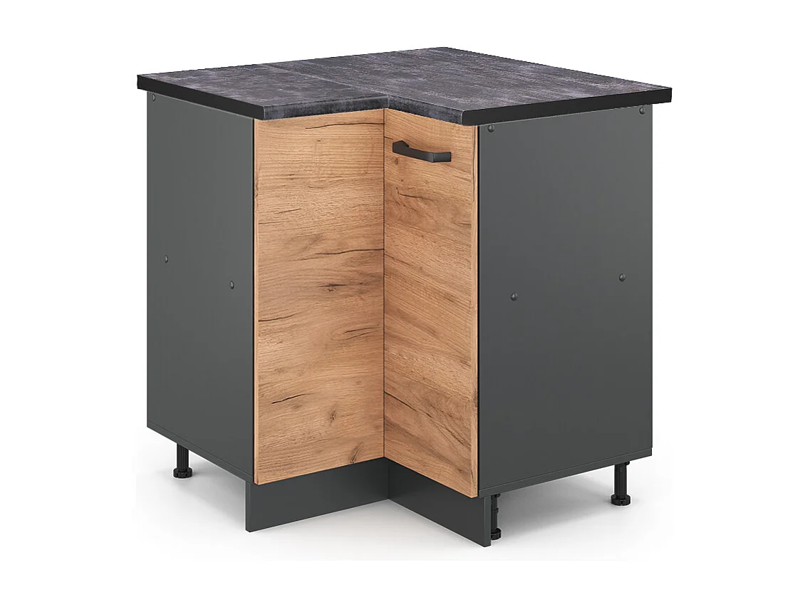 Meuble dangle chêne de force doré 75.6x60x81.6 r-line