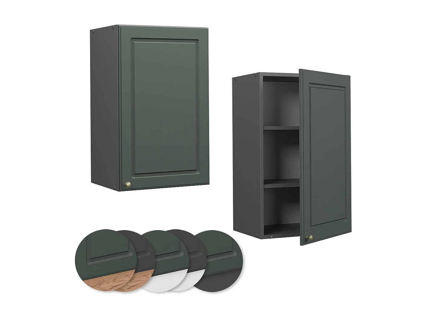 Armario colgante verde dorado casa de campo 45x34.1x72 fame-line