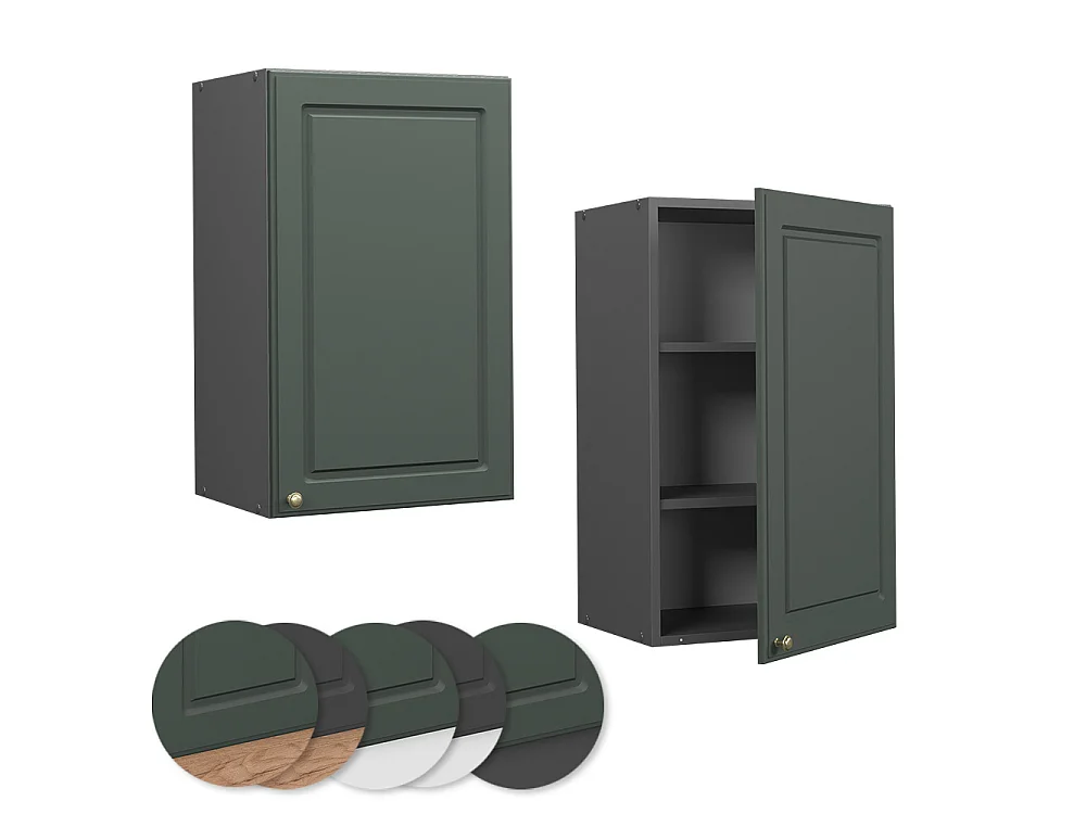 Wall cabinet green-gold country house 45x34.1x72 fame-line