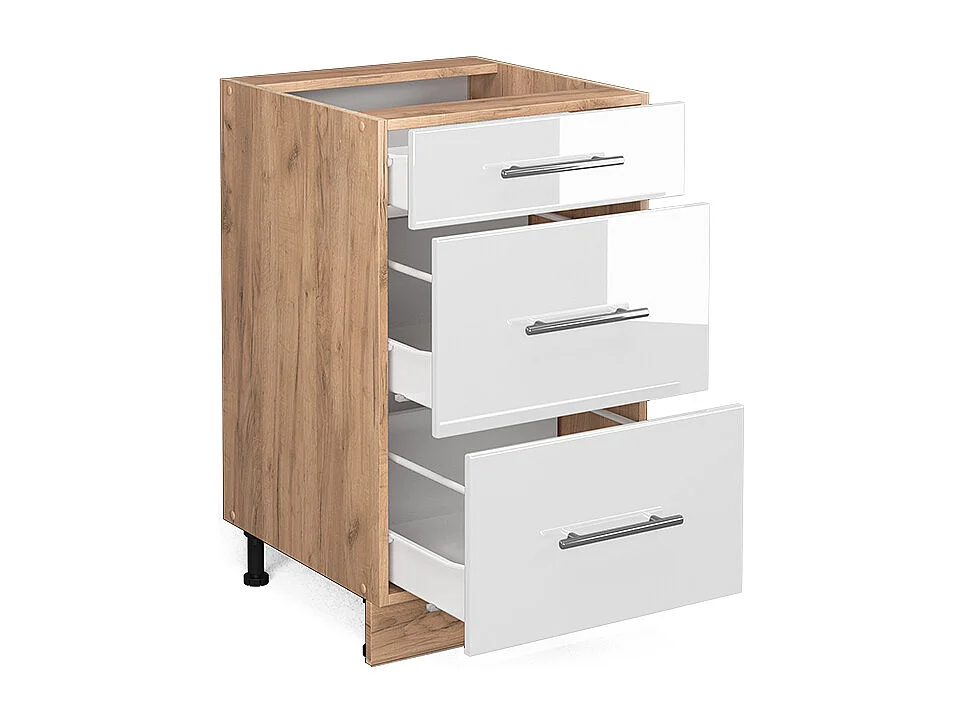 Küchenunterschrank weiß hochglanz 50x60x82 fame-line