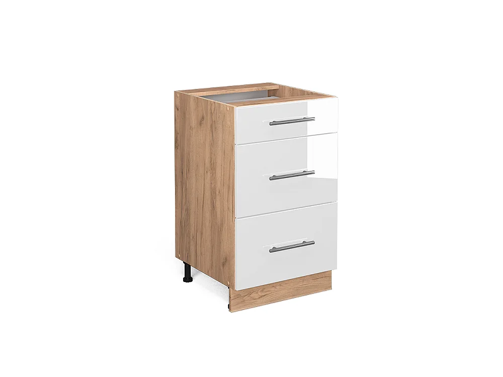Köksunderskåp vit högblank 50x60x82 fame-line