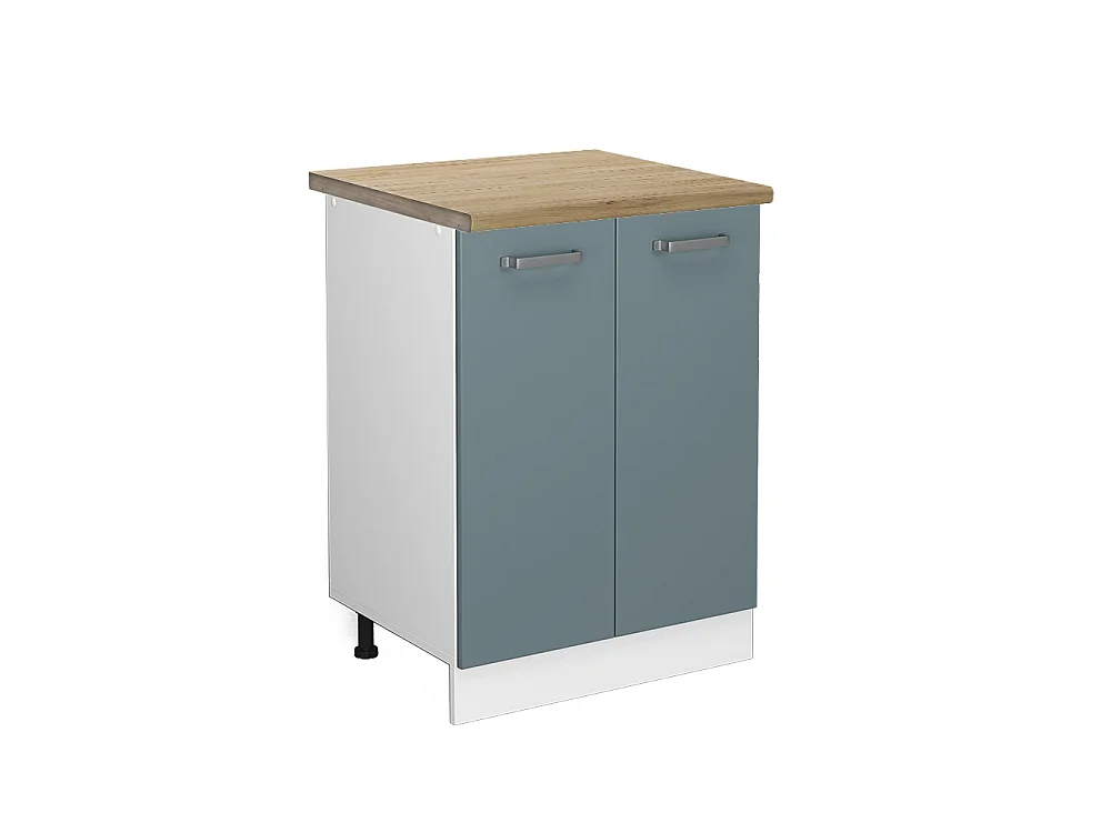 Meuble bas de cuisine bleu-gris 60x60x81.6 r-line