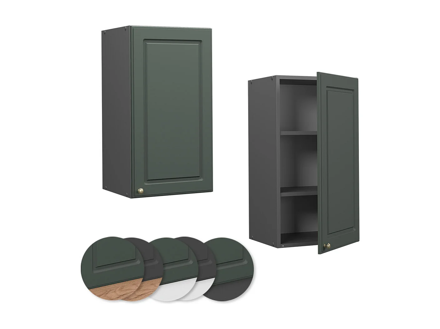 Armario colgante verde dorado casa de campo 40x34.1x72 fame-line