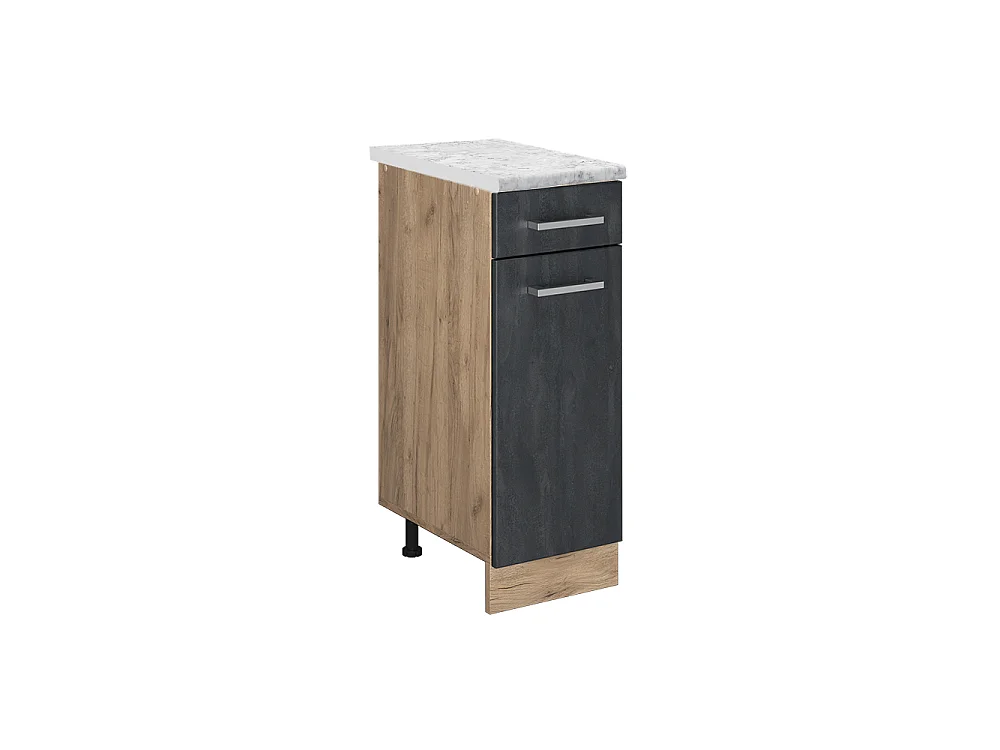 Mobiletto base per cucina Calce nera 30x60x81.6 r-line