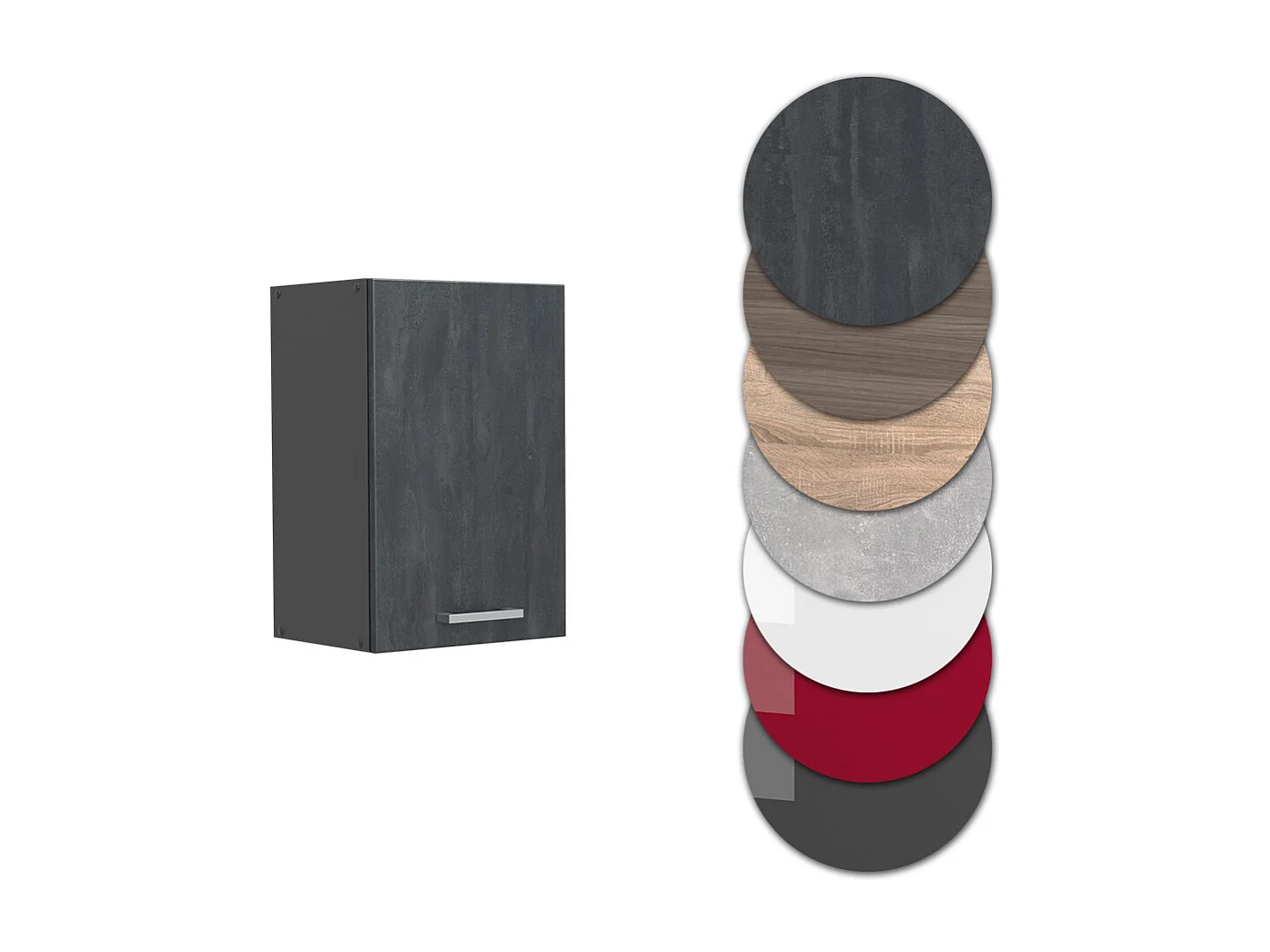 Elément haut de cuisine béton noir 40x31x60 r-line