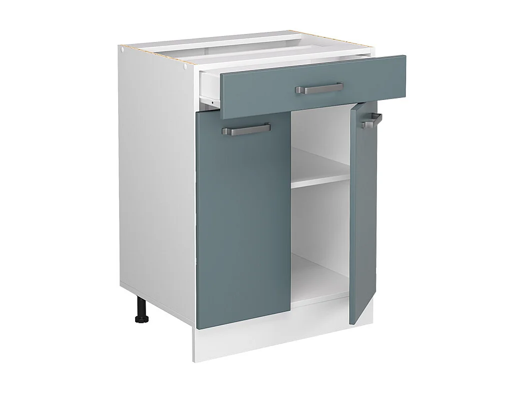 Meuble cuisine bleu-gris 60x46x81.6 r-line