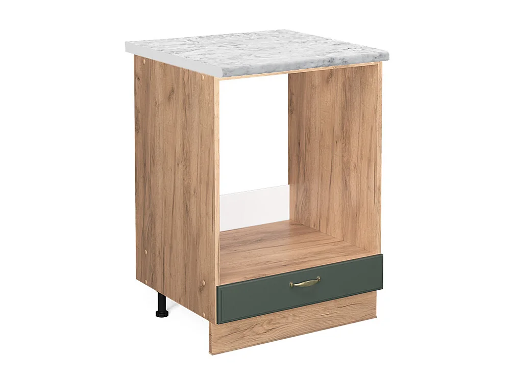 Armario para horno empotrado verde dorado casa de campo 60x60x82 fame-line