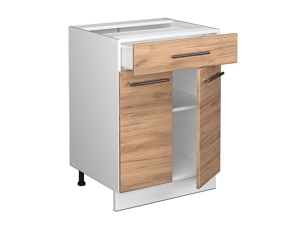 Mueble bajo de cocina roble dorado 60x60x82 fame-line