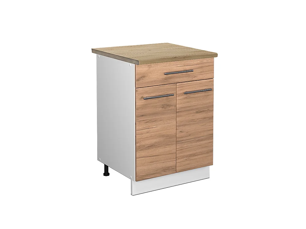 Meuble cuisine chêne de force doré 60x60x82 fame-line