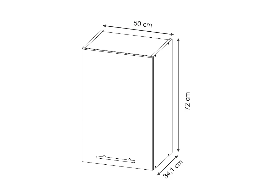 Pensile da cucina Antracite-oro rustico 50x34.1x72 fame-line