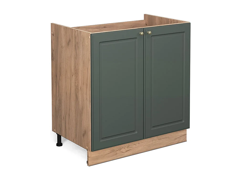 Mobile lavello cucina verde-oro country house 80x51.6x82 fame-line