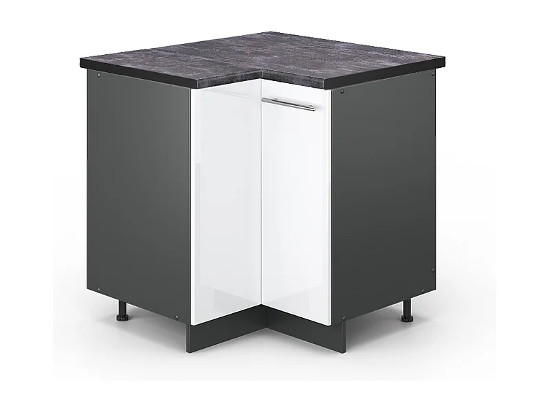 Meuble dangle blanc haute brillance 80.5x60x82 fame-line