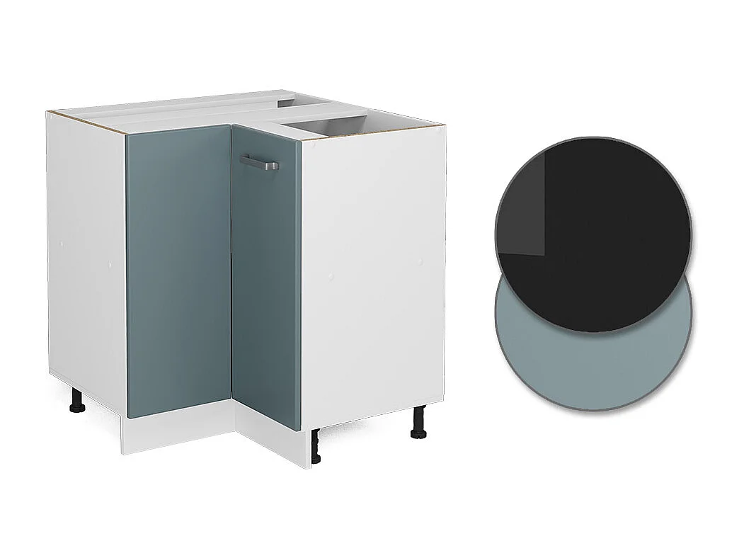 Armario de esquina gris azulado 75.6x60x81.6 r-line