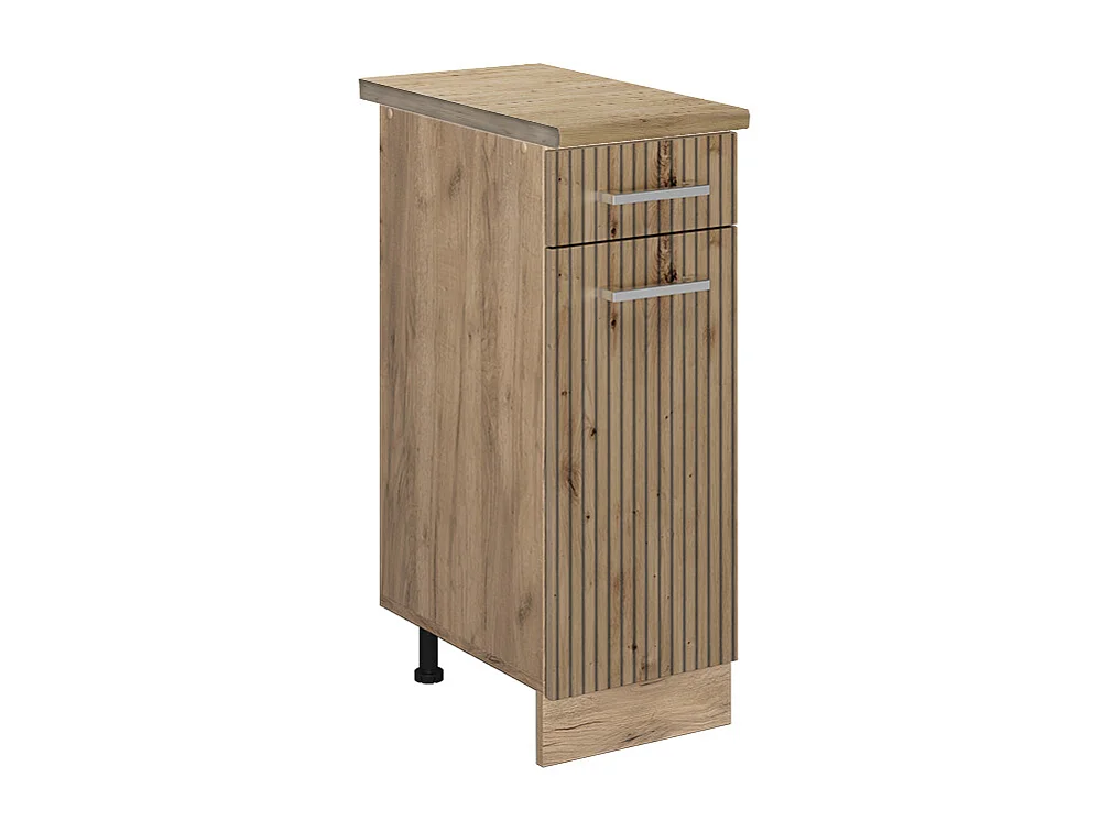 Mueble bajo de cocina roble artesanal 30x60x81.6 r-line