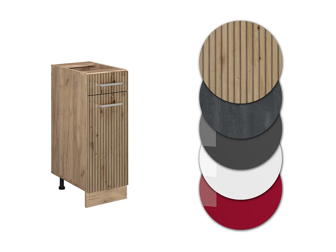 Meuble cuisine chêne artisan 30x60x81.6 r-line