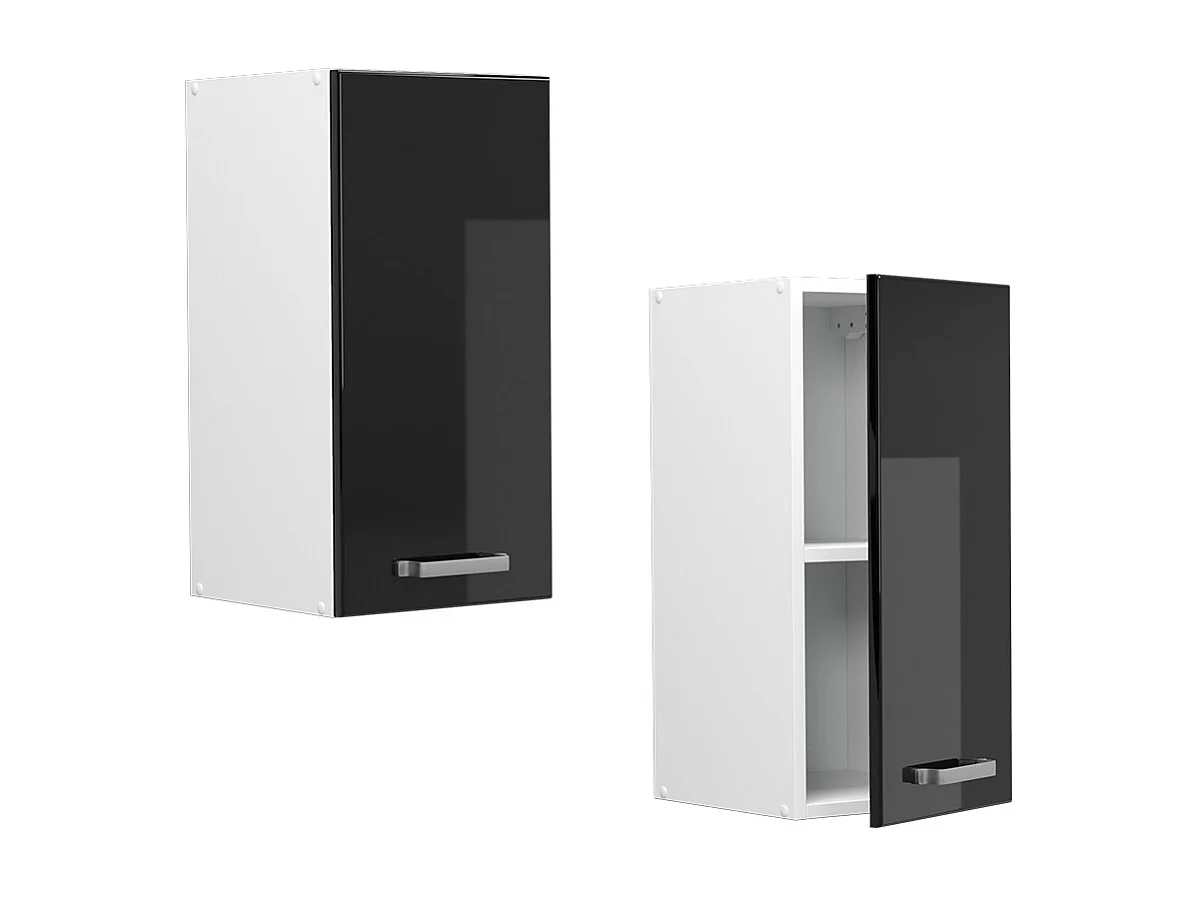 Armario colgante negro brillo intenso 30x31x60 r-line