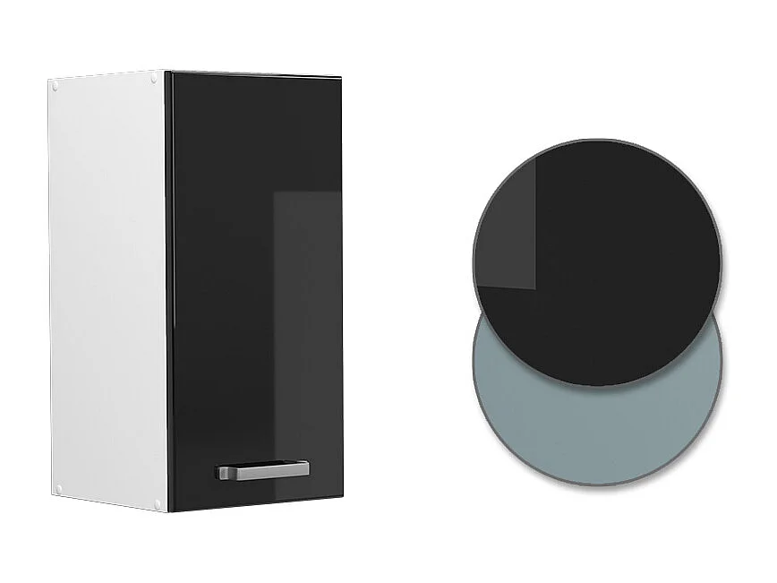 Armario colgante negro brillo intenso 30x31x60 r-line