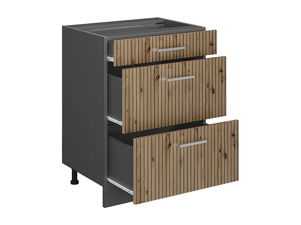 Meuble cuisine chêne artisan 60x46x81.6 r-line