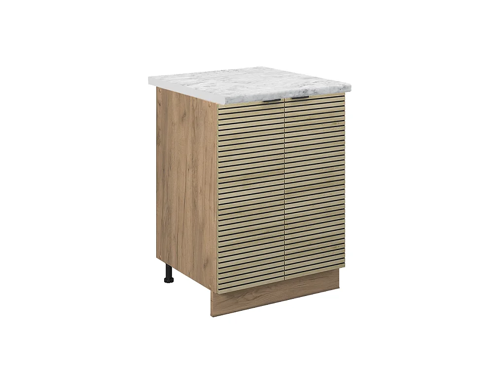 Meuble bas de cuisine panneau en chêne 60x60x82 fame-line