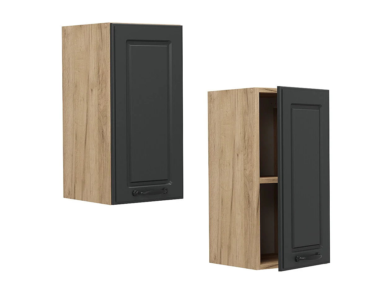 Elément haut de cuisine anthracite campagne 30x31x60 r-line