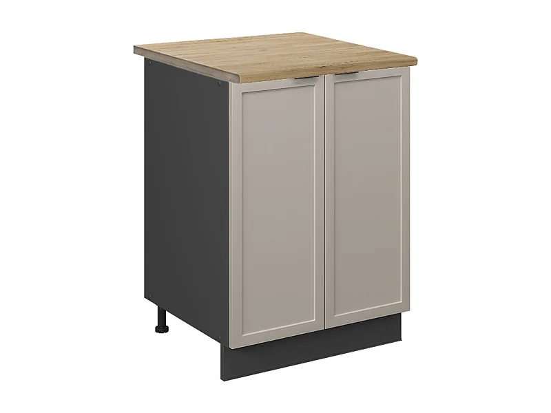 Meuble bas de cuisine grisbeige 60x60x82 fame-line