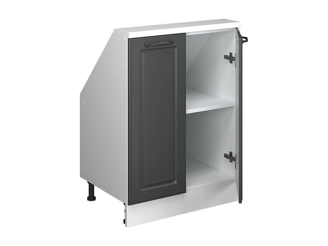 Küchenschrank für Dachschrägen anthrazit landhaus 60x46x81.6 r-line