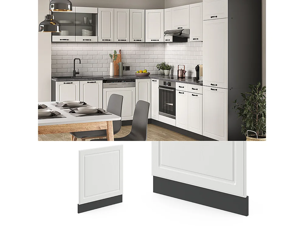 Front panel white shaker style60x1.6x57.2 r-line