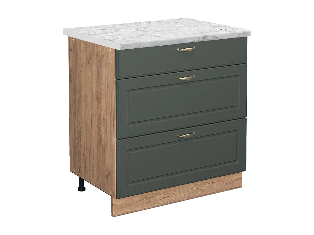 Meuble cuisine vert or campagne 80x60x82 fame-line