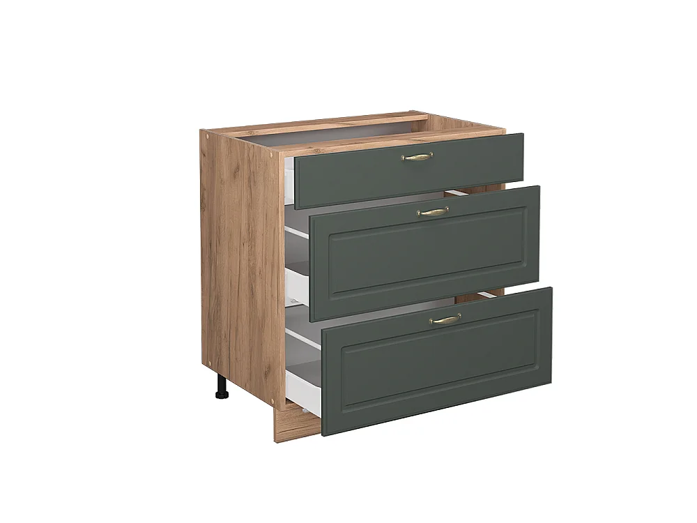 Meuble cuisine vert or campagne 80x60x82 fame-line