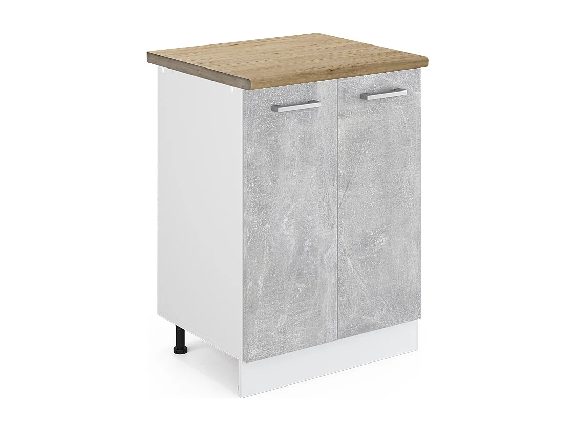 Mobiletto base cucina calcestruzzo 60x60x81.6 r-line