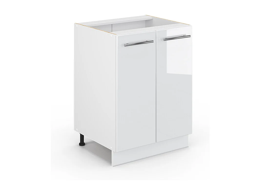Mueble bajo de cocina blanco alto brillo 60x51.6x82 fame-line
