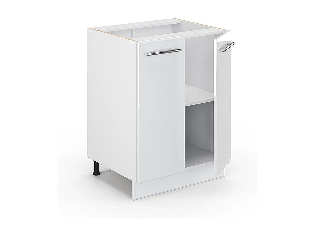 Mueble bajo de cocina blanco alto brillo 60x51.6x82 fame-line