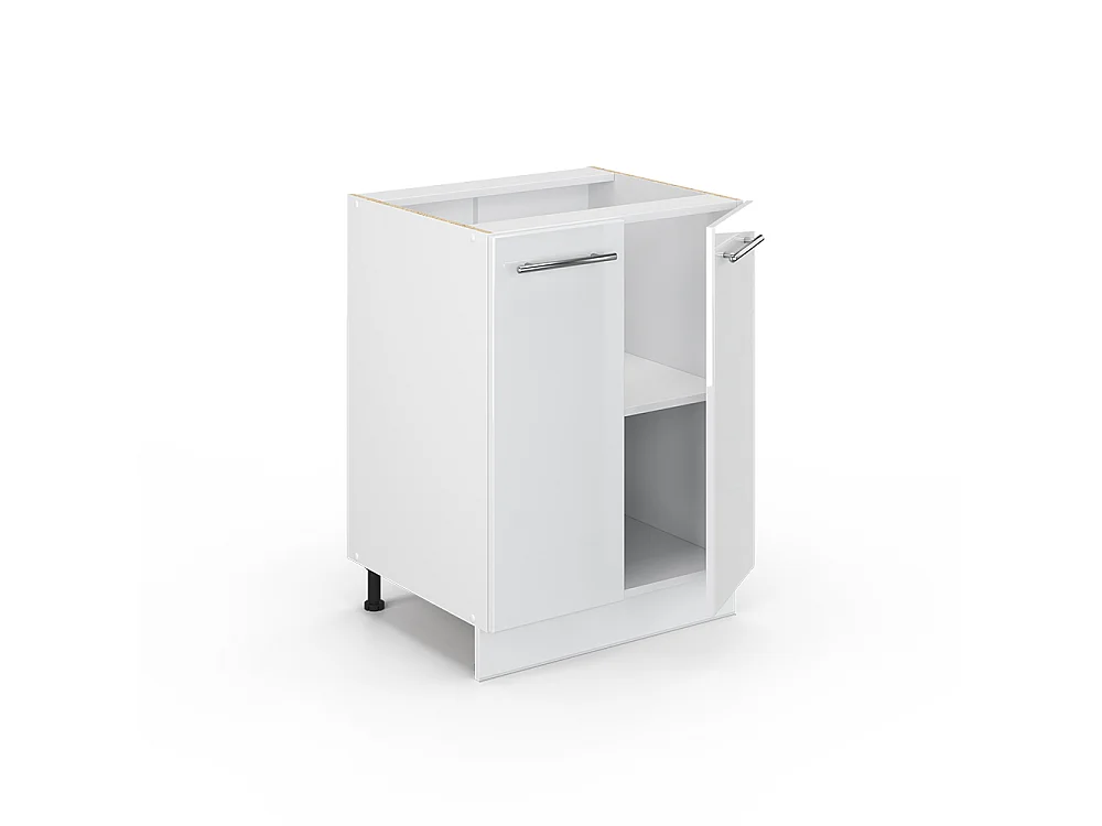 Meuble bas de cuisine blanc haute brillance 60x51.6x82 fame-line